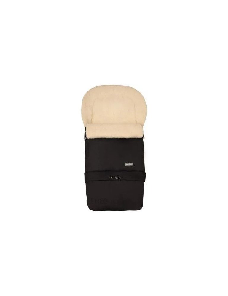WOMAR S20 SLEEP&GROW Vežimėlio miegmaišis multi arctic natural wool black