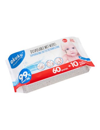 AKUKU A0031 Vienreizlietojamās mitrās salvetes 70 gab