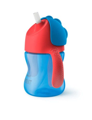 AVENT SCF796/01 Puodelis su šiaudeliu 200 ml berniukas