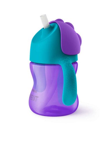 AVENT SCF796/02 Puodelis su šiaudeliu 200 ml mergaitė