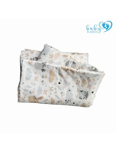 BABY 01622 Antklodė ir pagalvė 65x75 25x30 Owl Glade
