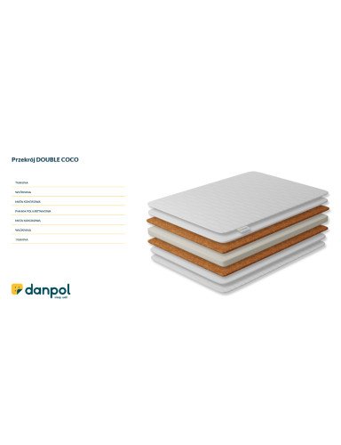 DANPOL Kokosriekstu putu matracis 120x60x6 T18M krāsa