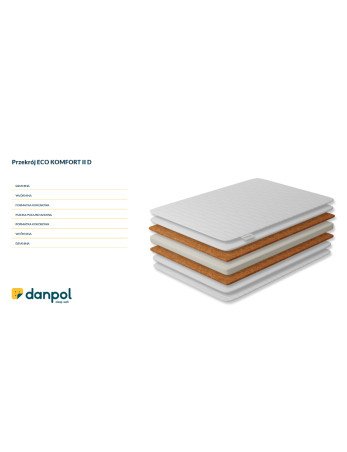 DANPOL Kokosriekstu-putu-kokosriekstu matracis 120x60x8 KOMFORT II T18 MP
