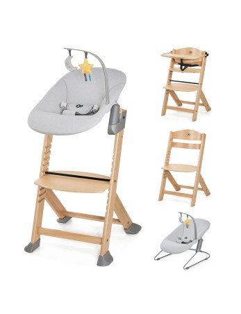 KINDERKRAFT Söötmistool ENOCK must + kiiktool CALMEE GREY