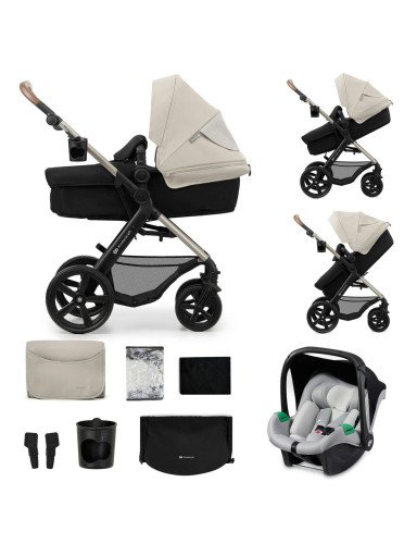 KINDERKRAFT Multifunktsionaalne lapsevanker MOOV 2 3in1 Moonlight Grey EVA RATASED