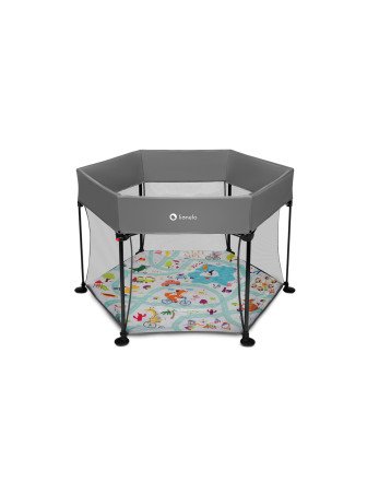 LIONELO žaidimų aikštelė "Roel Grey Multicolour-Kelioninės lovytės-Kūdikių lovytės ir čiužiniai