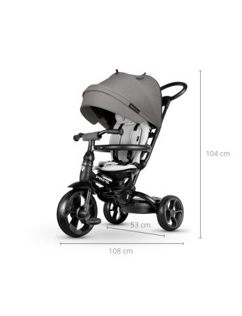 MILLY MALLY 4083 Qplay trīsritenis New Prime grey