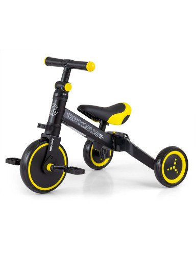 MILLY MALLY 3-in-1 velosipēds OPTIMUS melns