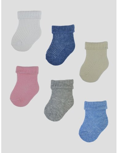 NOVITI SB018-U-02 Medvilninės kojinės nespaustos, susuktos į ritinėlį 6-9 m mišinys